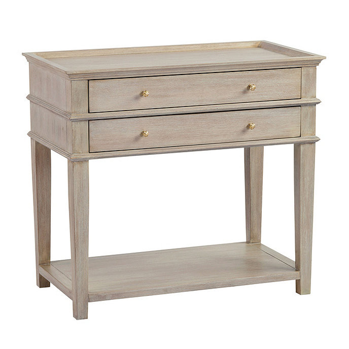 Grace 2 Drawer Open Shelf Side Table | Ballard Designs, Inc.