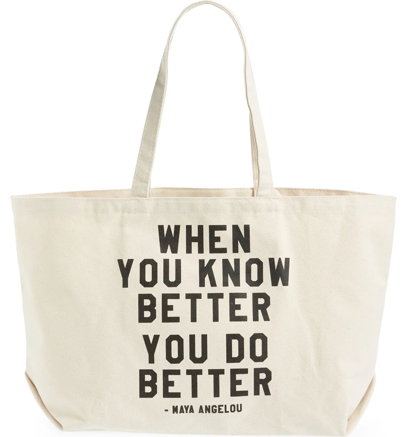 When You Know Better You Do Better Canvas Tote | Nordstrom