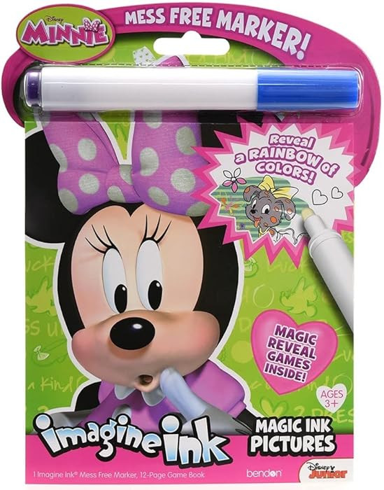 Bendon Imagine Ink Coloring Game Book, Magic Ink Pictures, Mess Free Marker (Minnie Mouse) | Amazon (US)