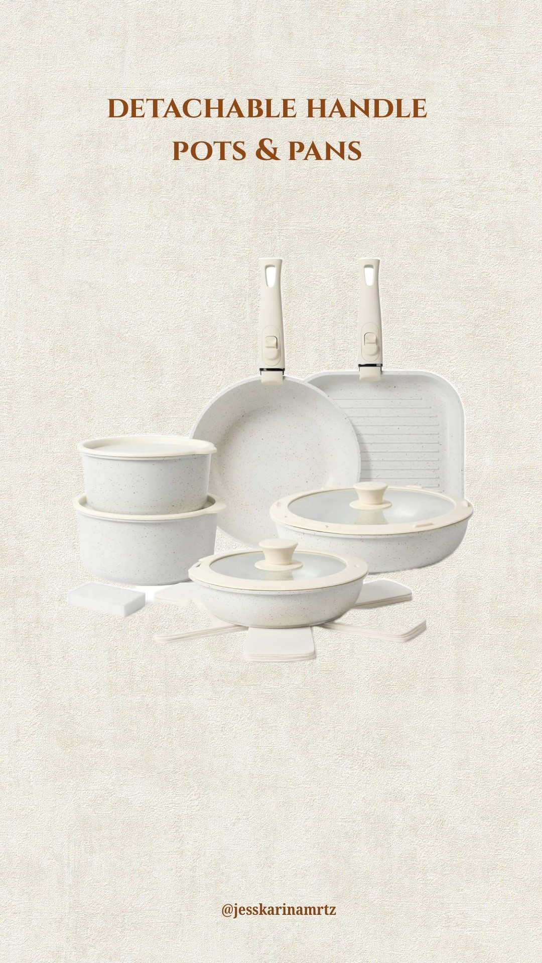 Cook smarter, not harder! ✨ This nonstick pots & pans set comes with detachable handles for easy storage and maximum counter space. Perfect for small kitchens or anyone who loves an organized cooking space. 🍳🥘

#LTKHome #LTKSaleAlert #LTKU