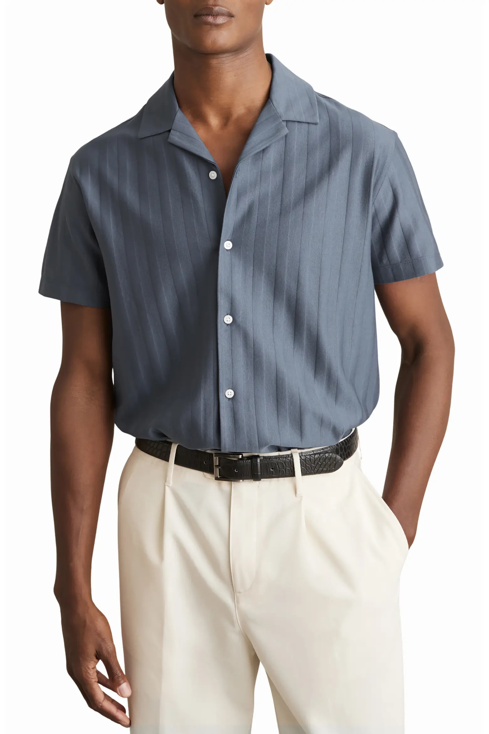 Sampson Textured Stripe Camp Shirt (Men) | Nordstrom | Nordstrom