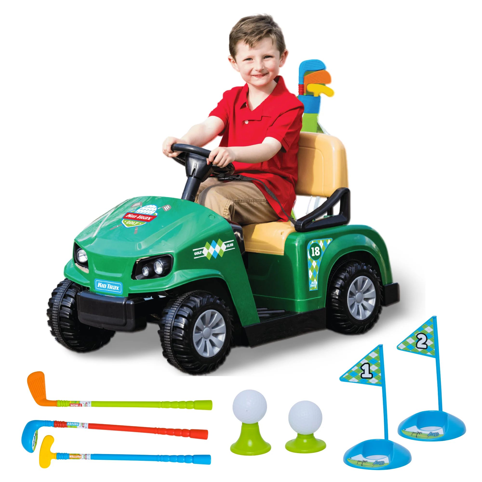 Golf Cart 6V Ride On for Toddlers, Boys and Girls, Ages 3 and up. Golf Clubs and Balls Included | Walmart (US)