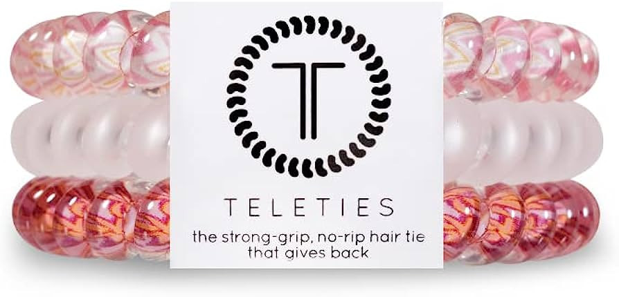 TELETIES - Small Spiral Hair Coils - Spring Collection - Ponytail Holder Hair Ties for Women - Ph... | Amazon (US)