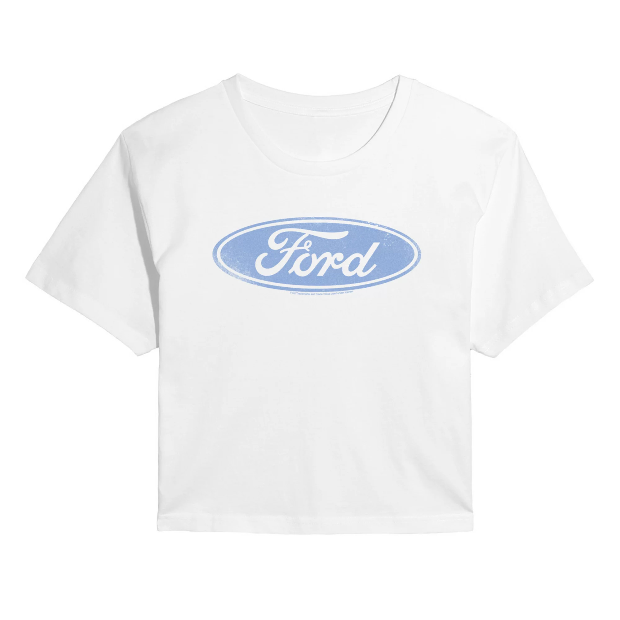 Juniors' Ford Distressed Logo Cropped Tee | Kohl's
