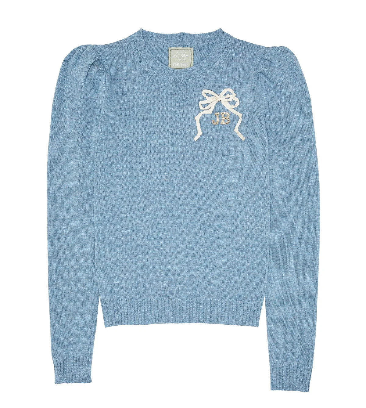 Le Lion x Parterre Regency Bow Puff-Sleeve Petite Crew | Over The Moon