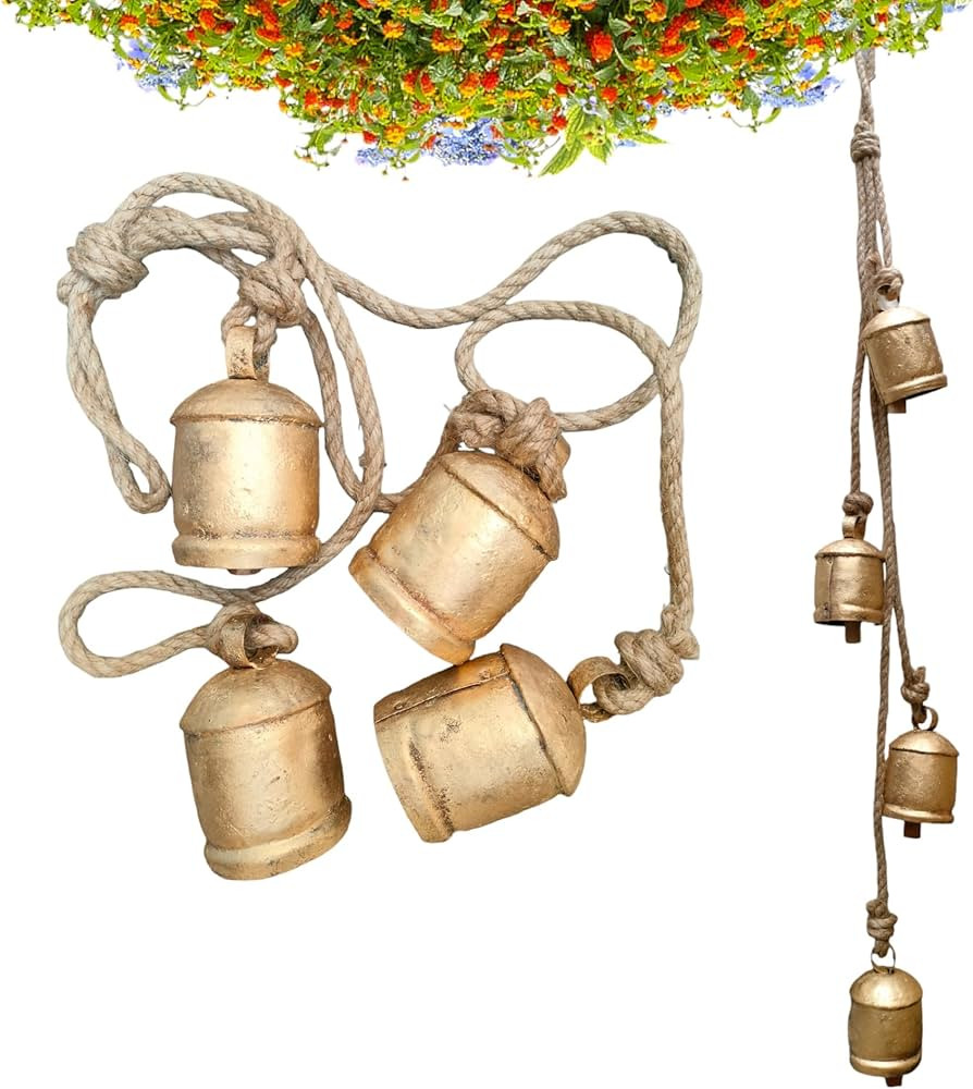 4 Piece Large Siddhivinayak Overseas Christmas Bells of Brass Bells Cow Bells Harmony Large Rusti... | Amazon (US)