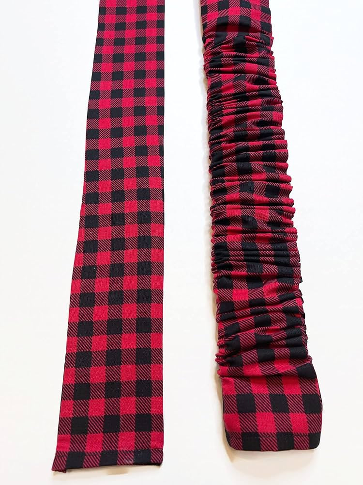 LONG LENGTH, Slip-on, Handmade Red & Black Buffalo Plaid, Lamp Cord Covers, fabric cover, Electri... | Amazon (US)