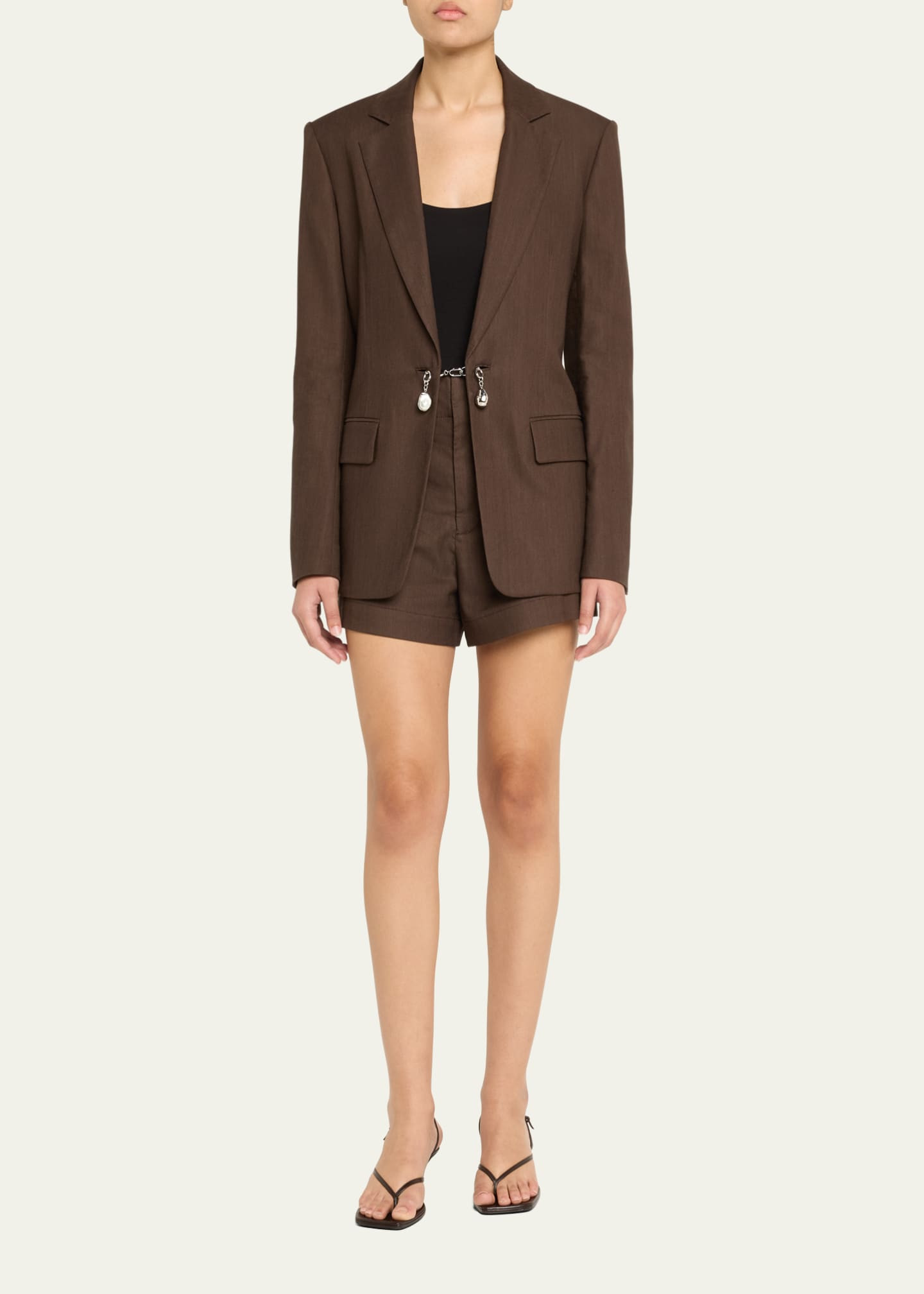 A.L.C. Charles Wide-Leg Twill Shorts | Bergdorf Goodman