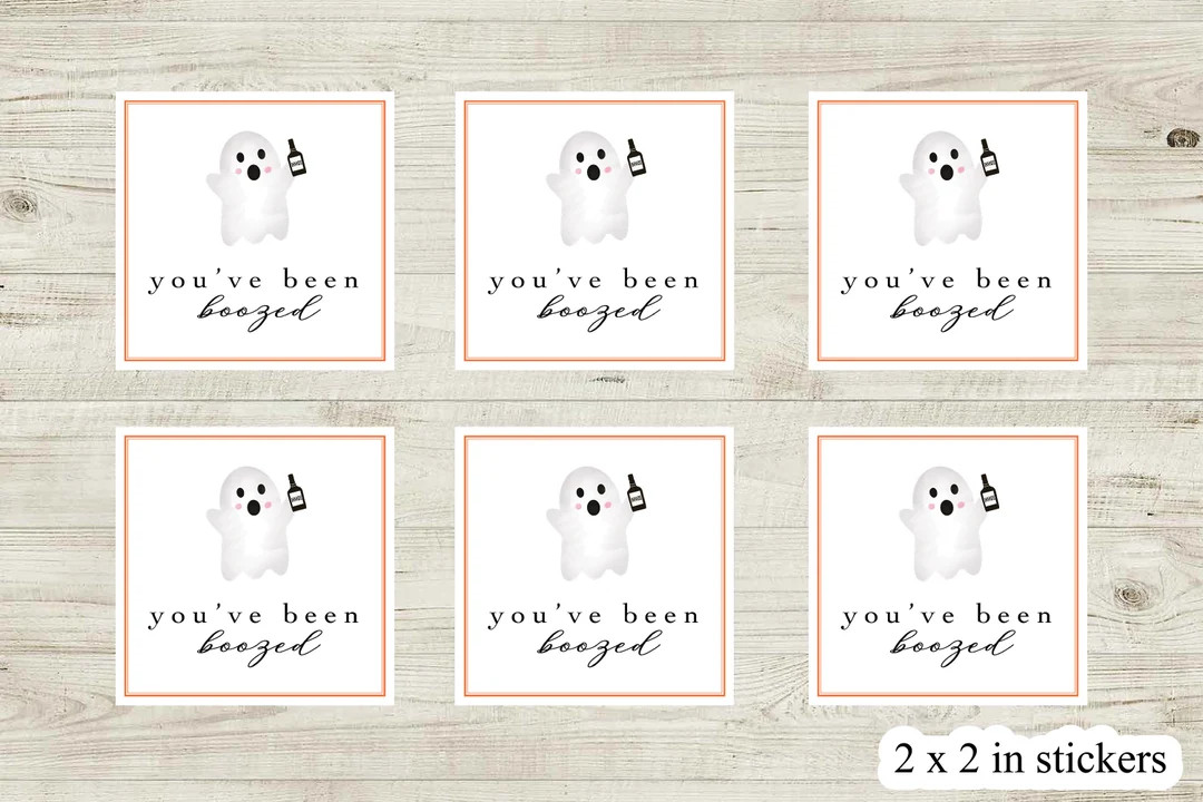You've Been Boozed / Boo'd gift Stickers Only Youve Been Booed Gift Tag You've Been Boo'd Sticker... | Etsy (US)