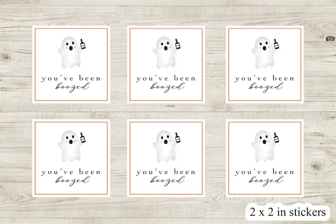 You've Been Boozed / Boo'd (gift stickers only) | You’ve Been Booed Gift Tag | You've Been Boo'... | Etsy (US)