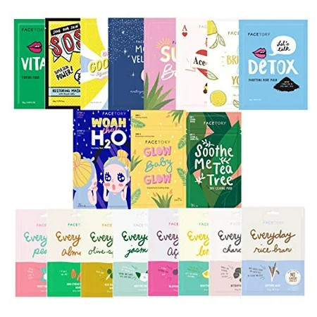 FaceTory 19 Facial Sheet Mask Collection- Hydrating Moisturizing Korean Sheet Mask- Skincare For All | Walmart (US)