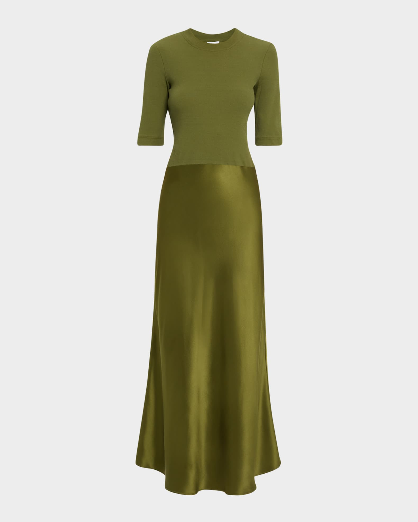 Short-Sleeve Combo T-Shirt Dress | Neiman Marcus