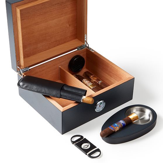 Luxe Cigar Humidor Gift Set | Mark and Graham