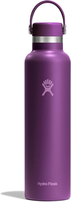Hydro Flask Water Bottle - Insulated Stainless Steel - Non Spill, Leakproof in 24 Oz Beachplum Pu... | Amazon (US)