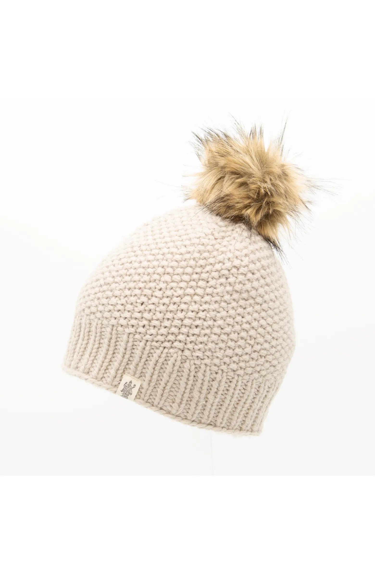 Nirvanna Designs Moss Fur Pom Pom Hat | Nordstrom | Nordstrom