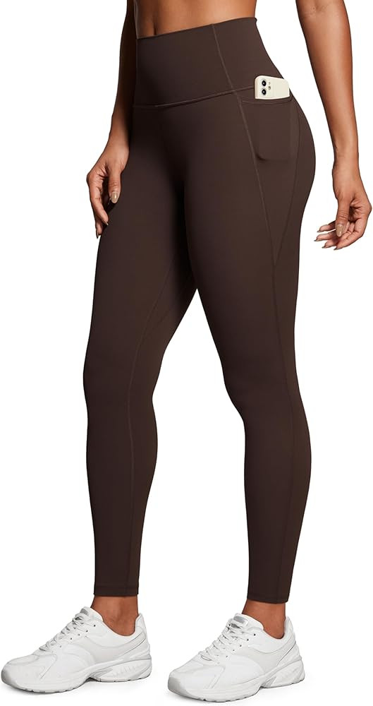 CRZ YOGA Womens Butterluxe Workout Leggings 28 Inches - High Waisted Gym Yoga Pants with Pockets ... | Amazon (US)