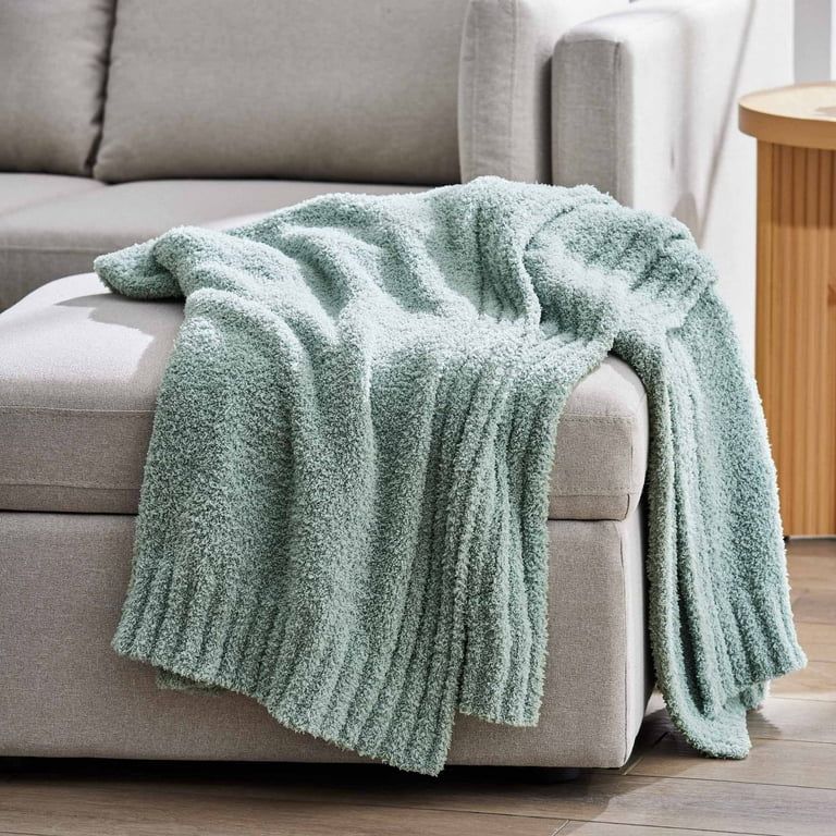 Better Homes & Gardens Soft Green 50X72" Cozy Knit Throw | Walmart (US)