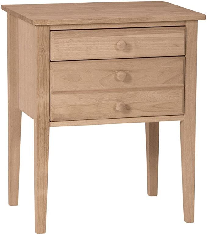 International Concepts Accent Table with Drawers Unfinished | Amazon (US)