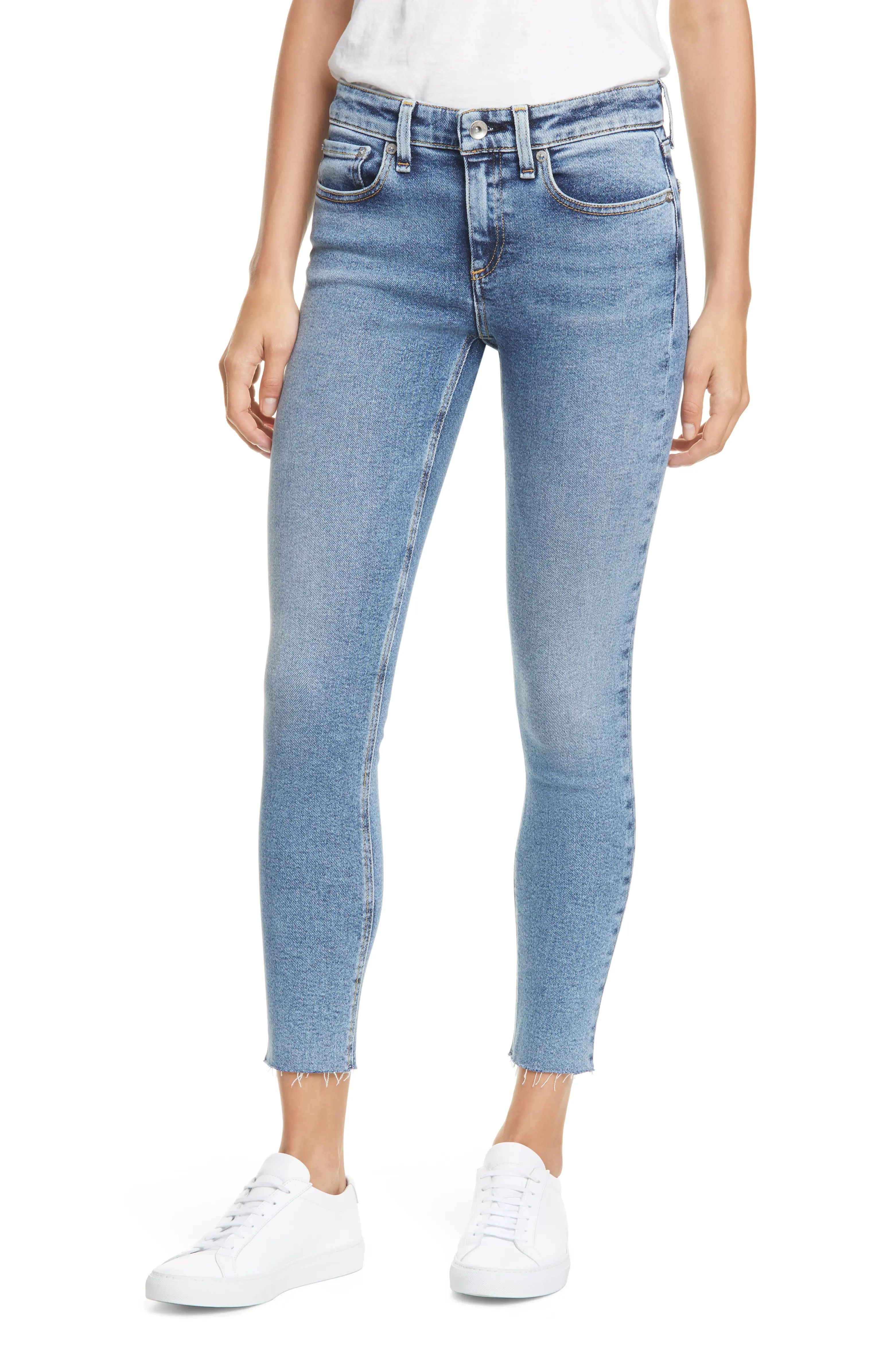 Cate Raw Hem Ankle Skinny Jeans | Nordstrom