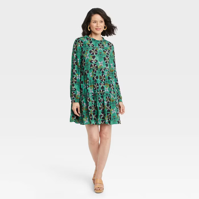 Women's Long Sleeve Babydoll Dress - Knox Rose™ | Target