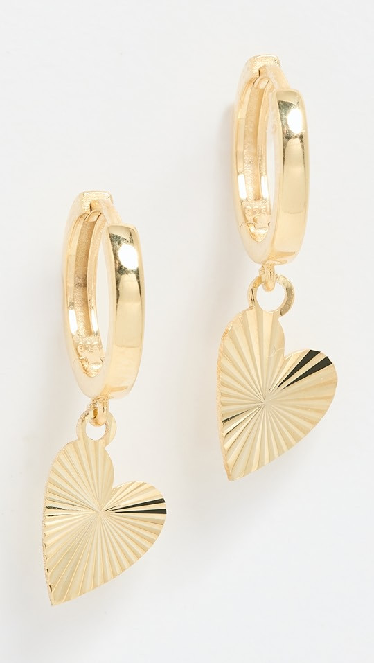 Argento Vivo Heart Drop Huggie Hoops | SHOPBOP | Shopbop