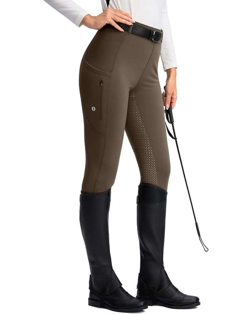 SANTINY Women's Horse Riding Pants Zipper Pockets Silicone Full-Seat Breeches Equestrian Schoolin... | Amazon (US)