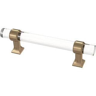 Liberty Acrylic Bar 3-3/4 in. (96 mm) Champagne Bronze and Clear Cabinet Drawer Pull P37296C-720-... | The Home Depot