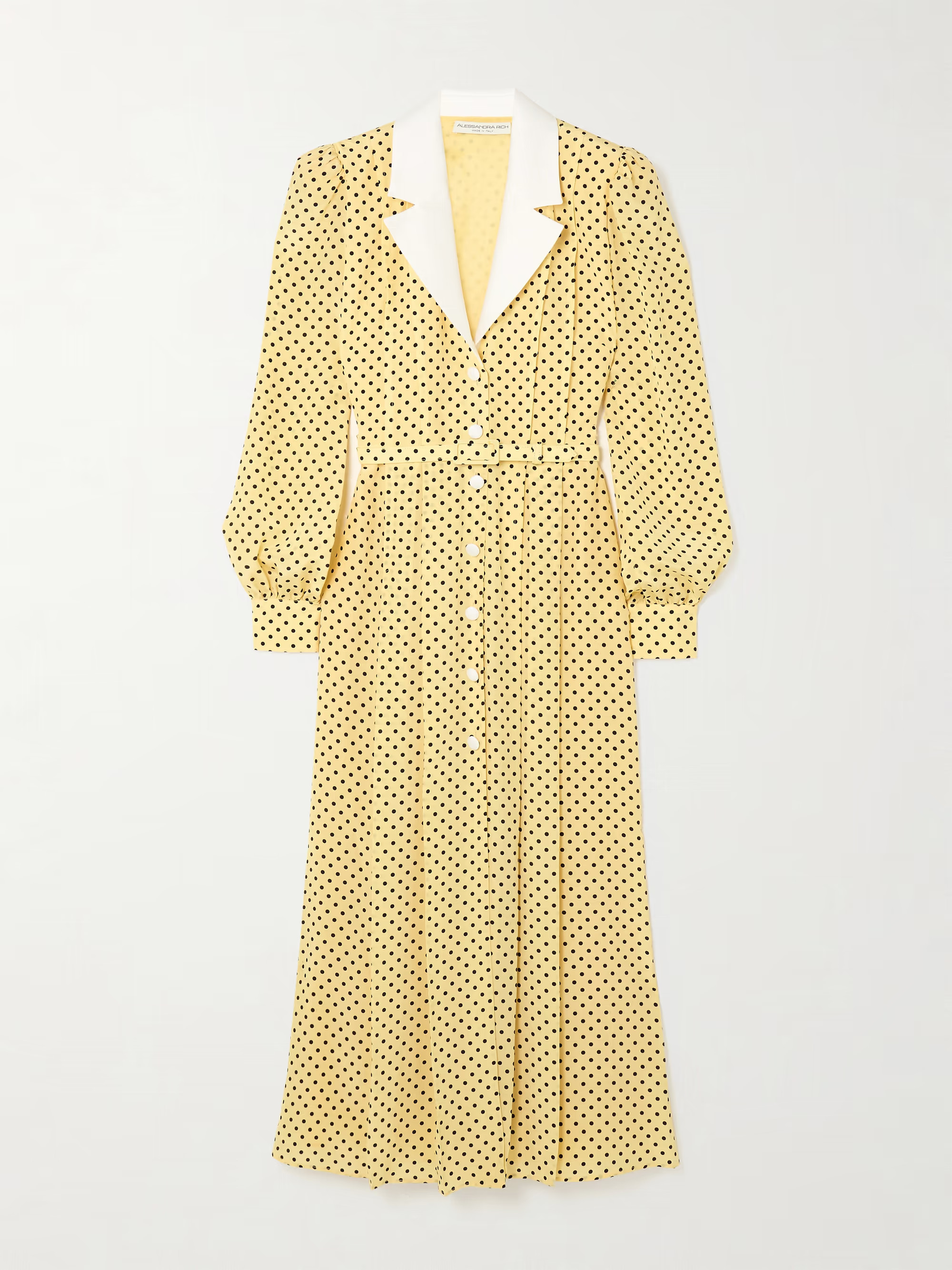 Belted polka-dot silk midi dress | NET-A-PORTER (UK & EU)