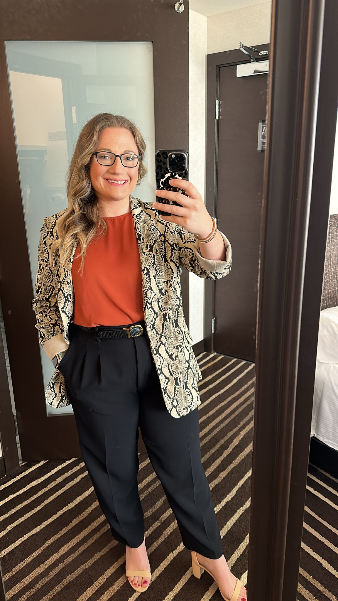 This blazer instantly makes any outfit feel more styled. I paired it with a simple top and black trousers and it pulled everything together.

Blazers like this are my favorite way to upgrade a basic work outfit without overthinking it.

Wearing Large in the top and Large in the blazer. #workwear #businessprofessional #businesscasual #smartcasual 

 #LTKootd #LTKMidsize #LTKWorkwear