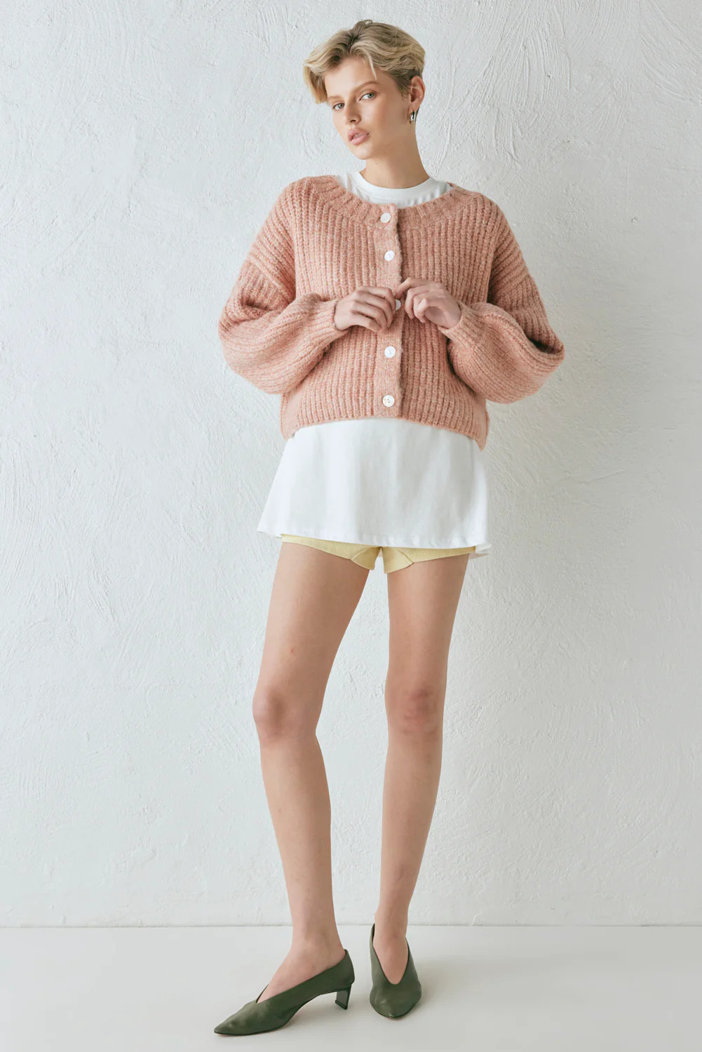 Elsie Knit Cardigan Rose Marle | VRG Grl