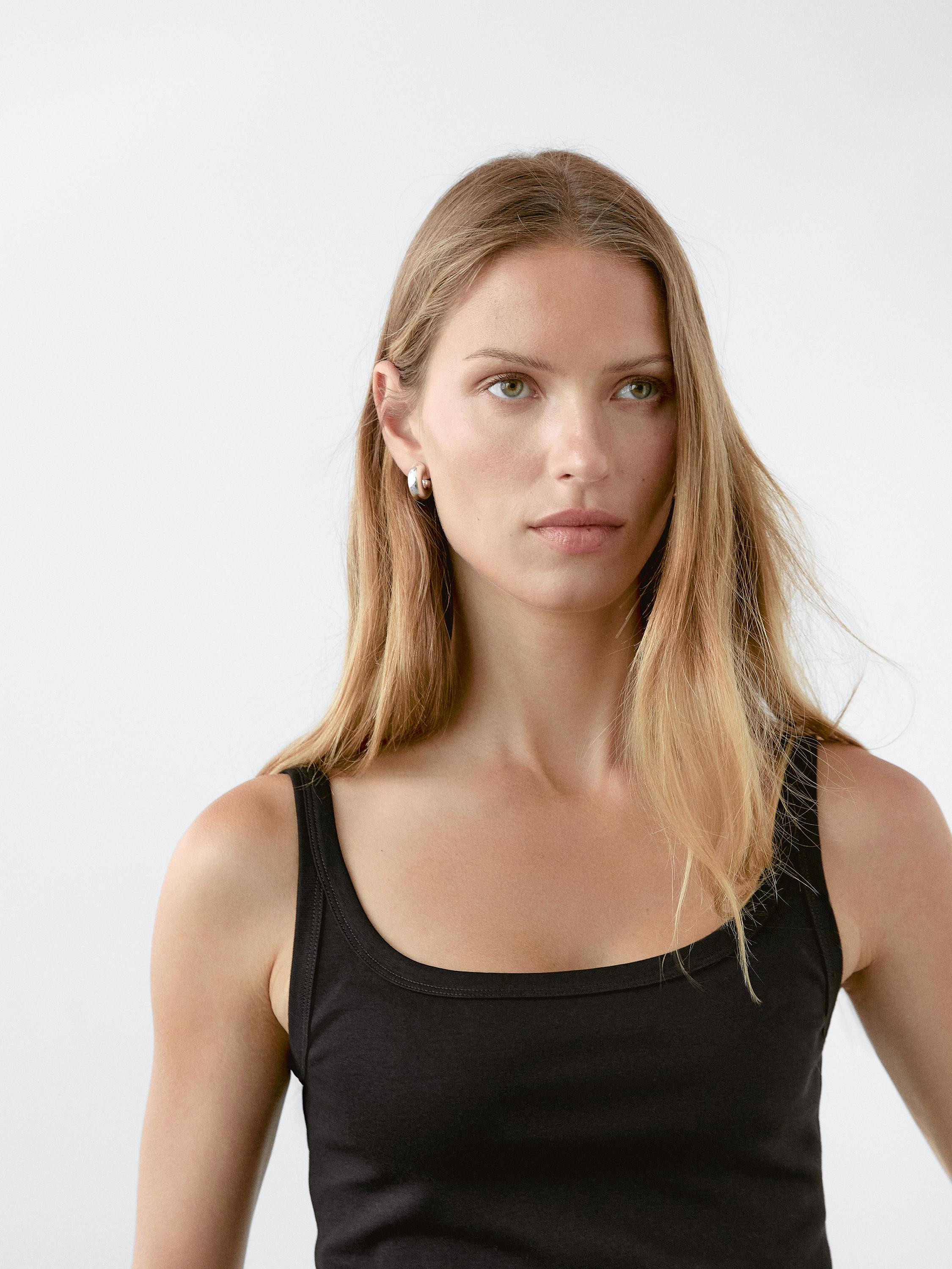 Stretch strappy top | Massimo Dutti UK