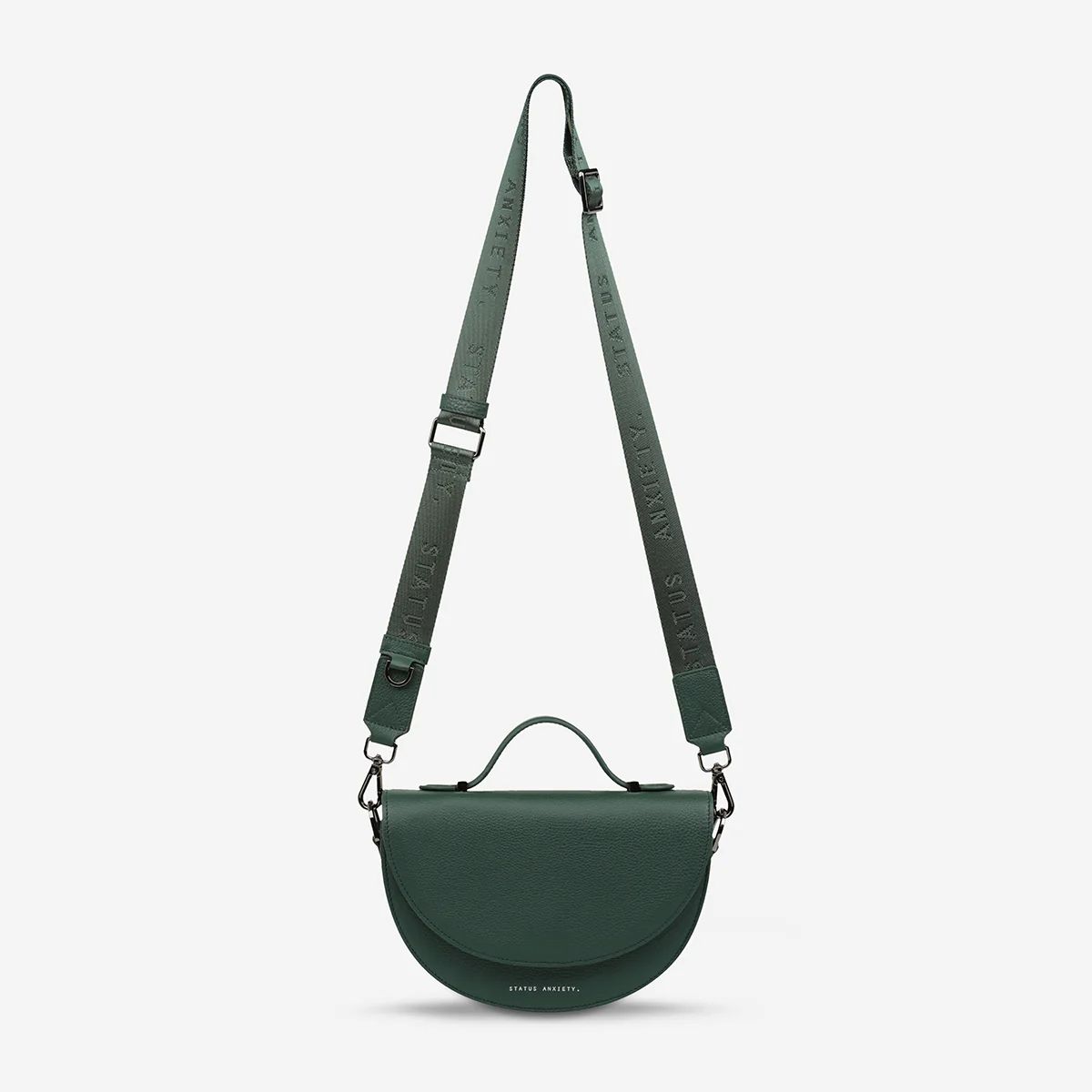 All Nighter With Webbed Strap Green Crossbody Bag | Status Anxiety® | Status Anxiety 