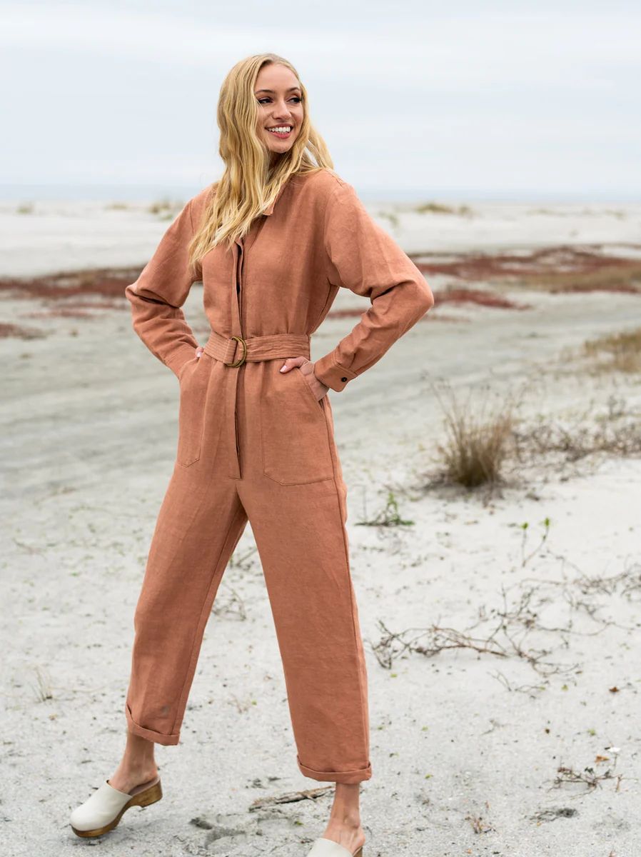 Charlyn Linen-Blend Jumpsuit | ABLE