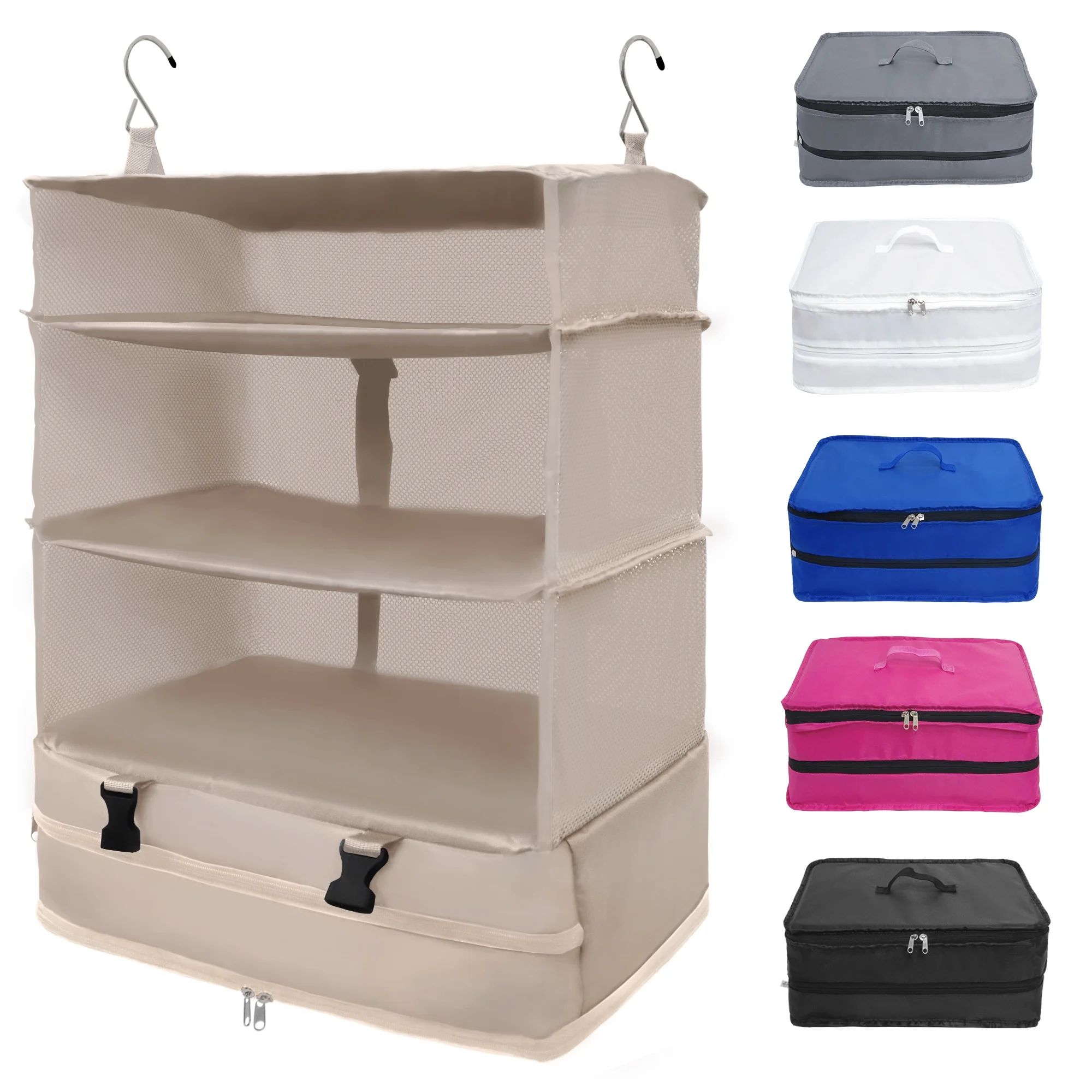 Caroeas XX-Large Portable Hanging Travel Shelves, Packing Cube Organizer, Luggage Organizer with ... | Walmart (US)