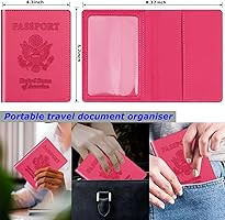 Passport Holder 2Pcs, Passport Cover Wallet Case for Women Men Family, Passport Book Holders Trav... | Amazon (US)