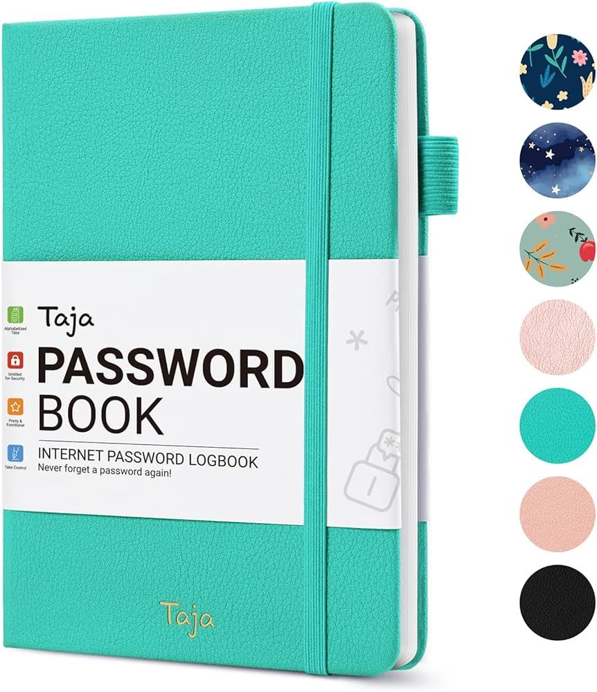 Taja Password Keeper Book with Alphabetical Tabs，Small Password Books for Seniors, Password Not... | Amazon (US)