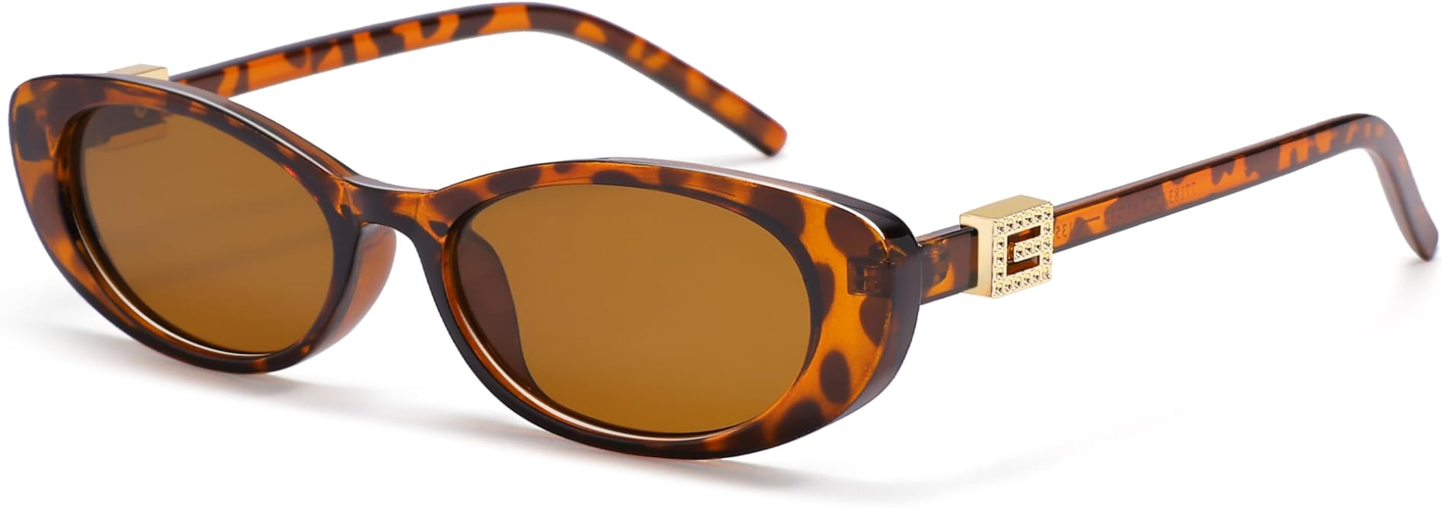 Appassal Retro Oval Sunglasses for Women with Small Faces, Vintage Cat-Eye Sun Glasses with Gold ... | Amazon (US)