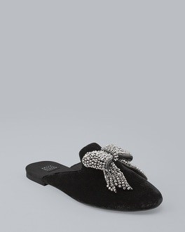 Embellished Bow Mules | White House Black Market