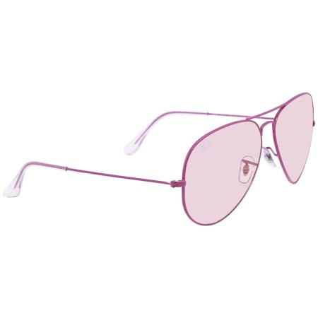 Ray Ban Photo Evolve Pink/Violet Aviator Unisex Sunglasses 0RB3025 9224T5 62 | Walmart (US)