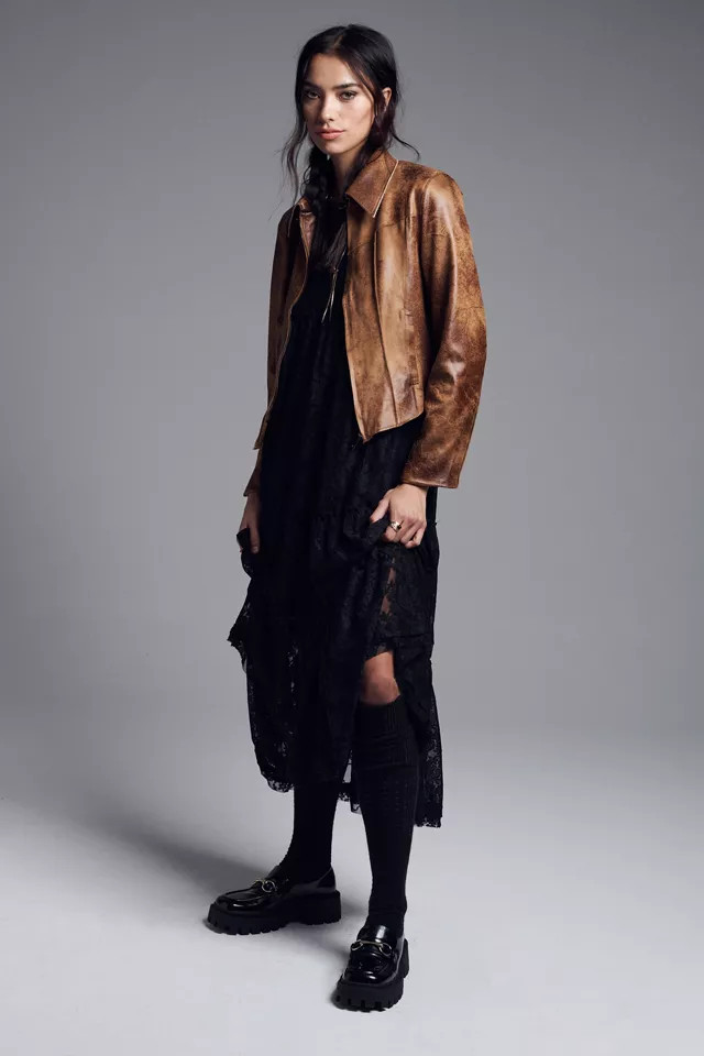 UO Pippa Faux Suede Seamed Jacket | Urban Outfitters (US and RoW)