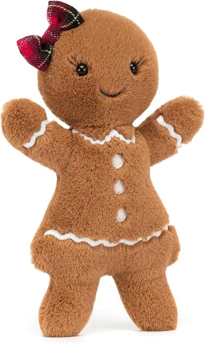 Jellycat Jolly Gingerbread Ruby Stuffed Toy, Original 7 inches - Christmas Plush Décor | Amazon (US)
