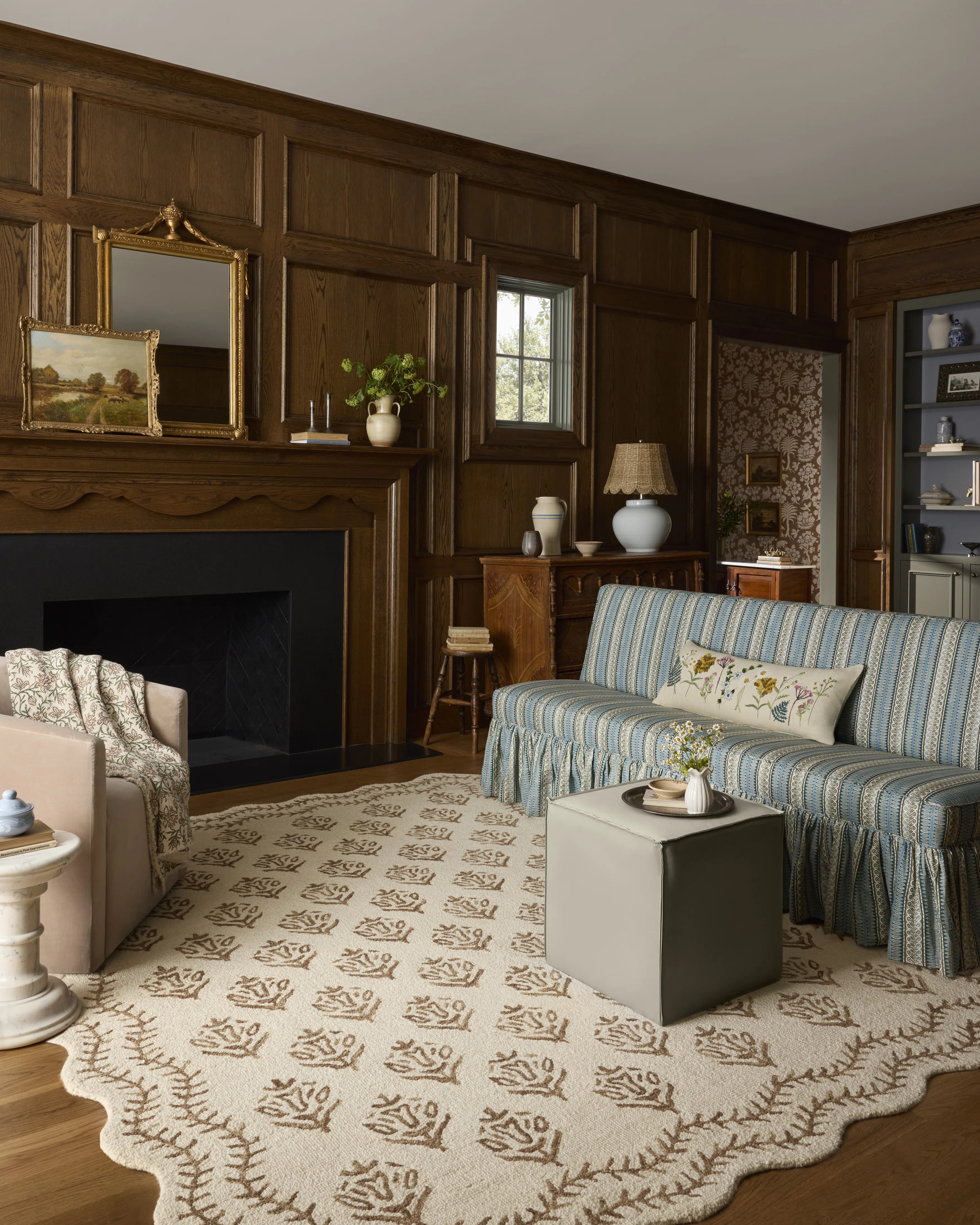 Rifle Paper Company x Loloi Lisette Ivory / Natural  Area Rug | Wayfair North America