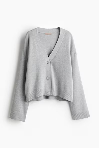 H & M - Fine-Knit Cardigan - Gray | H&M (US + CA)