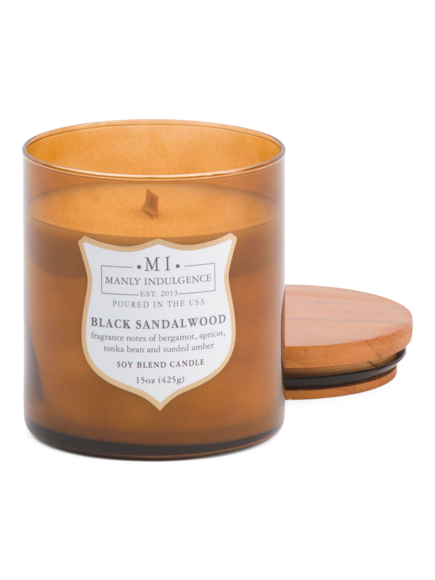 Made In Usa 15oz Black Sandalwood Candle | TJ Maxx