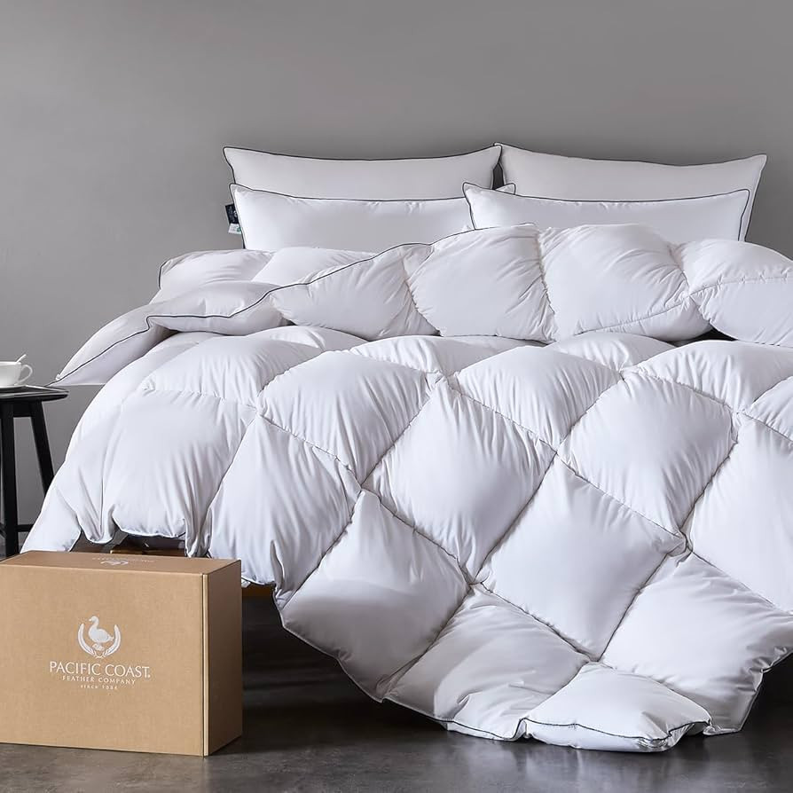 Pacific Coast Premium Goose Down Fiber Comforter Queen Size, 420TC 100% Australian Cotton Shell, ... | Amazon (US)