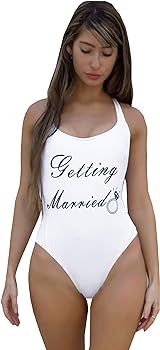 Bride To Be Bachelorette Party White Swimsuit | Amazon (US)