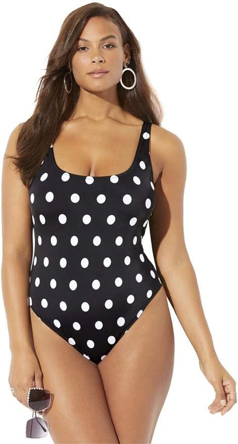 Swimsuits For All Women's Plus Size Hotshot One Piece Swimsuit | Amazon (US)