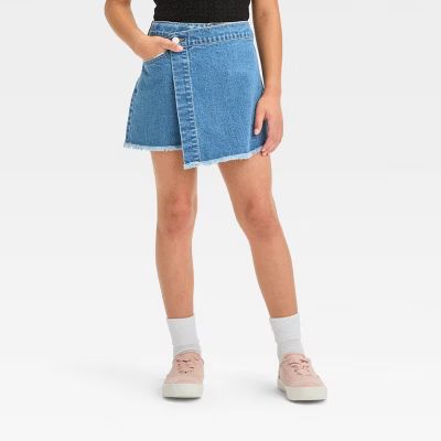 Girls' Denim Wrap Front Skort - art class™ | Target