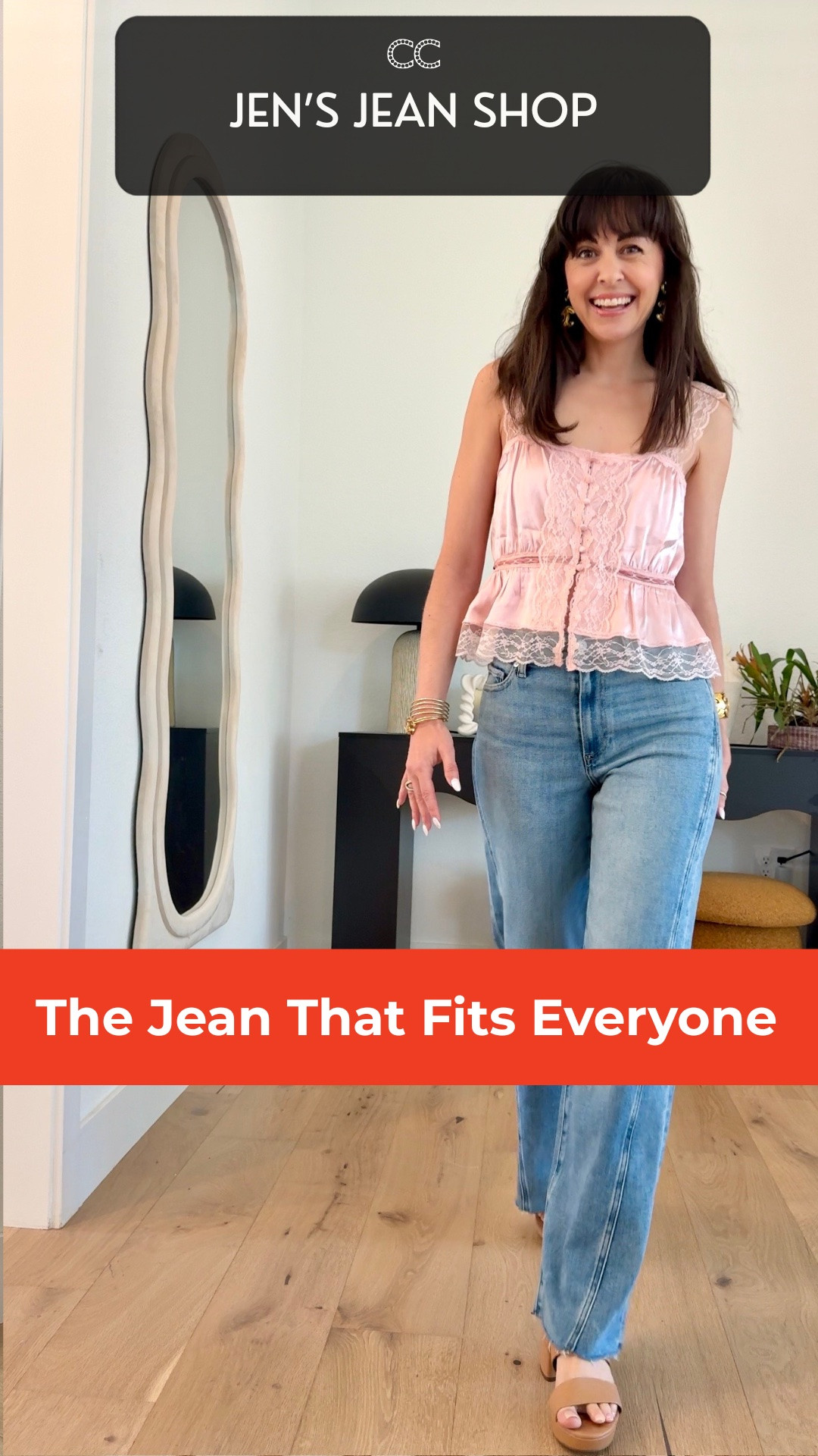 Locked. Final clean caption:

Paige denim — the jean that fits everyone and why

I founded the Nordstrom 6 — and we’re the reason Instagram is calling these “the jean that fits everyone.”

After 20 years as a Nordstrom stylist and founder of Jen’s Jean Shop I’ve seen every jean brand up close. Paige is the only one obsessive about pocket placement. Higher. Closer together. Scaled to your size. That’s why they flatter every body — from 5’2” to 5’9” and every shape between.

The Anessa — wide leg, 30+ colors, petite sizes available. The jean the Nordstrom 6 unanimously agrees on.

The Cindy — straight leg. Shows up in more of my trademark capsule wardrobes than any other jean I own. This summer I’m wearing mine with an oversized button-up and flats.

The Laurel Canyon — the most flattering bootcut ever made. Paige’s signature Transcend fabric — stays soft, never bags out, actually looks like a real jean. Comes in petite.

All three available in petite sizes.
25% off this weekend only.

Comment JENSJEANS and I’ll send you all three.

@paige 👖

#jeansthatfiteveryone #jensjeanshop #nordstrom6 #paigedenim #paige #over40style #LTKsalealert #LTKpetite #LTKstyletip #widelegjeans #straightlegjeans #bootcutjeans #over40fashion #designerjeans #capsulewardrobe