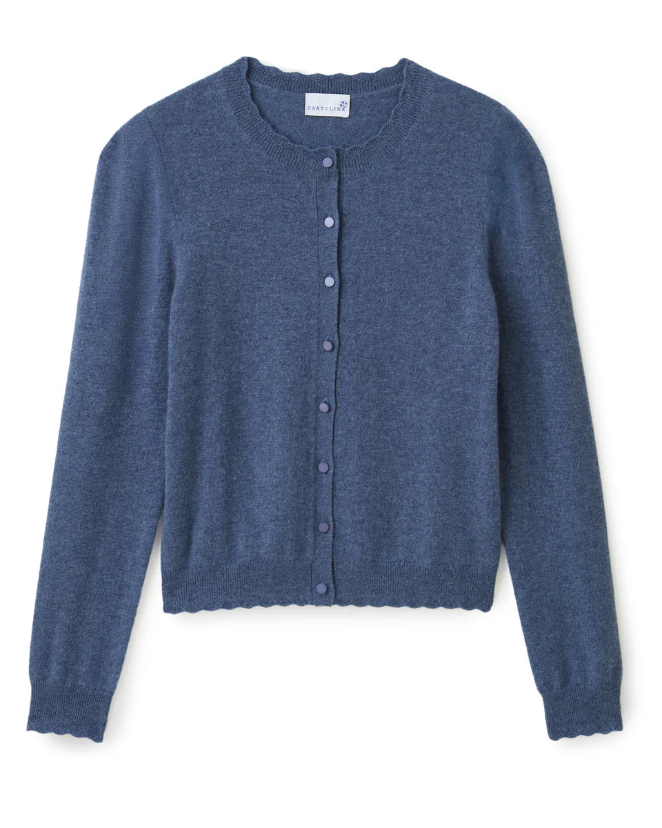 Lucy Ls Cardigan-Gallery Blue | Cartolina